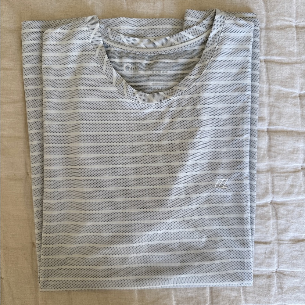 Zyia Active | Striped Gray Athletic T-Shirt Men’s Size M